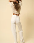 Denim Lab USA High Rise Wide Leg Jeans