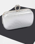 Fringe Rhinestone Convertible Clutch Bag