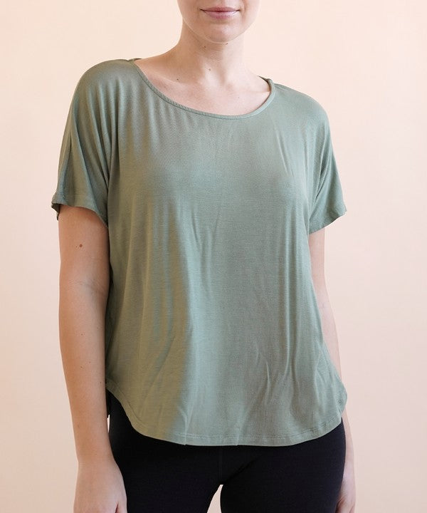 Fabina Bamboo Casual Dolman Sleeve Top