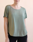 Fabina Bamboo Casual Dolman Sleeve Top