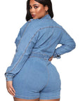 Sexy Denim Romper by Claude