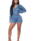 Sexy Denim Romper by Claude