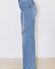 Distressed Wide Fit Jeans - Online Only