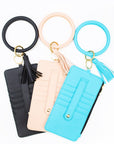 Key Ring Bangle with CC Wallet Zipper Pocket