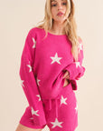 Blue B Soft Long Sleeve Star Print Top and Short Set