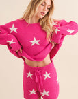 Blue B Soft Long Sleeve Star Print Top and Short Set