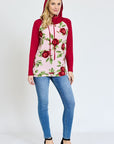 Floral Two Tone Hoodie