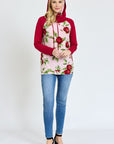 Floral Two Tone Hoodie