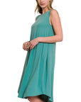 Zenana Sleeveless Round Hem Midi Dress - My Pampered Life Seattle