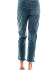 Blue Age Distressed Detailed Straight Leg Jean