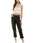 Blue Age Roll-Up Distressed High Rise Stretch Mom Jeans