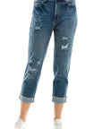 Blue Age Women's Stretch Roll-up Denim Pant