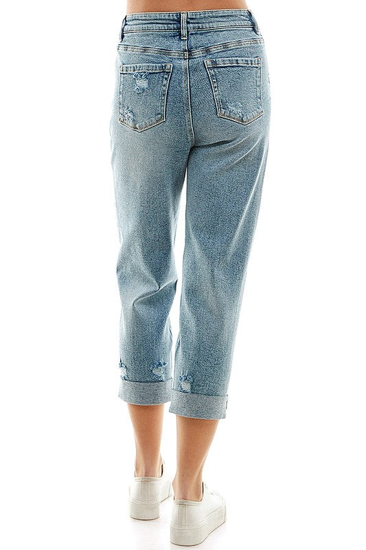 Blue Age Women&#39;s Stretch Roll-up Denim Pant