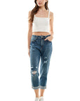 Blue Age Women's Stretch Roll-up Denim Pant