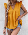 Babydoll Ruffle Sleeve Top