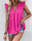 Babydoll Ruffle Sleeve Top