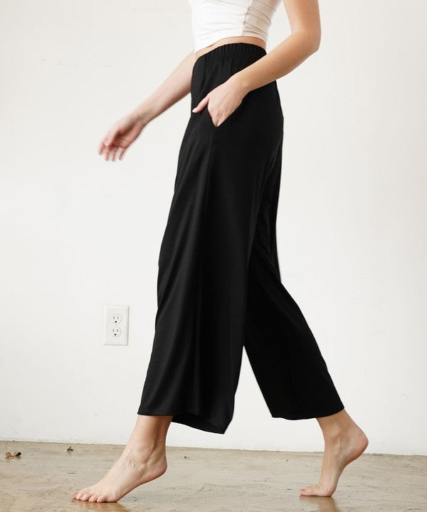 Fabina Bamboo Wide Pants Ankle Length