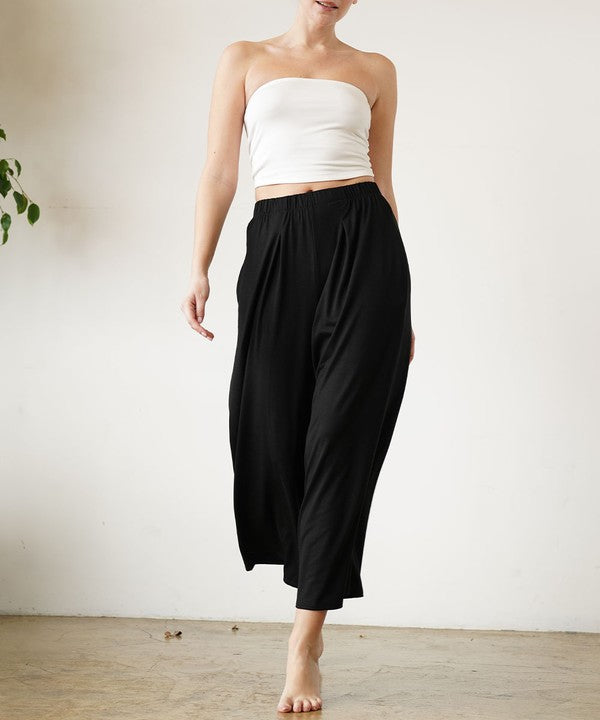 Fabina Bamboo Wide Pants Ankle Length