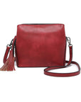 Small Crossbody Bag with Guitar Strap  Triple Pockets