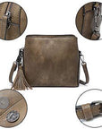 Small Crossbody Bag with Guitar Strap  Triple Pockets