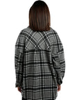 Long Sleeves Oversized Checkered Shacket