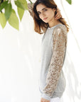 Lace Sleeve Raglan Tunic