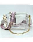 See Thru Clear 2-in-1 Crossbody Bag with Guitar Strap