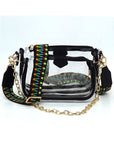 See Thru Clear 2-in-1 Crossbody Bag with Guitar Strap