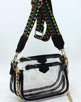 See Thru Clear 2-in-1 Crossbody Bag with Guitar Strap