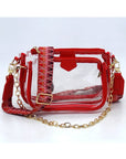 See Thru Clear 2-in-1 Crossbody Bag with Guitar Strap