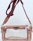 See Thru Clear 2-in-1 Crossbody Bag with Guitar Strap