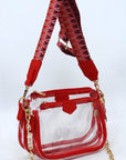 See Thru Clear 2-in-1 Crossbody Bag with Guitar Strap