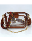 See Thru Clear 2-in-1 Crossbody Bag with Guitar Strap