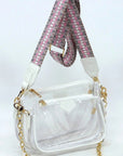 See Thru Clear 2-in-1 Crossbody Bag with Guitar Strap