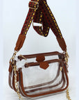 See Thru Clear 2-in-1 Crossbody Bag with Guitar Strap