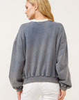 And The Why BEVERLY HILLS 92 CALIFORNIA Contrast Crop Sweatshirt