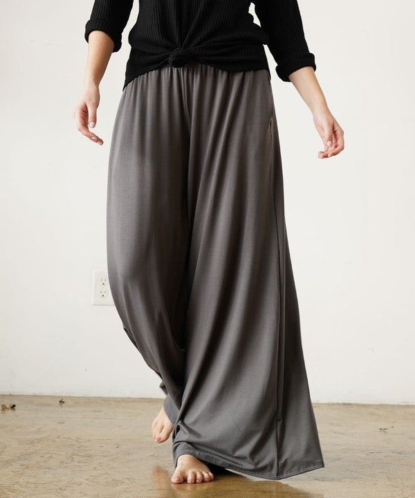 Fabina Smock Elastic Waist Maxi Palazzo Pant