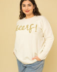 Gilli Plus Size Cheers Pullover Sweater