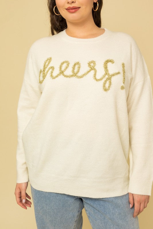 Gilli Plus Size Cheers Pullover Sweater