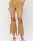 Sz 32 VERVET by Flying Monkey Vintage High Rise Distressed Flare Jeans