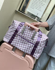 Checker Weekend Travel Luggage Tote Bag Check