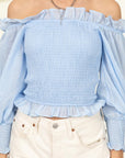 HYFVE Sunny Day Smocked Off-the-Shoulder Top