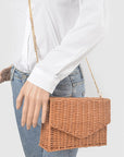 Basket Weaved Box Swing Bag