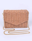 Basket Weaved Box Swing Bag