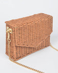 Basket Weaved Box Swing Bag