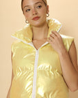 Metallic Puffer Vest