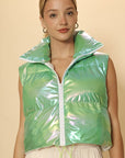 Metallic Puffer Vest