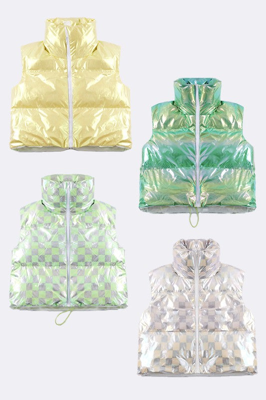 Metallic Puffer Vest