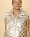 Metallic Puffer Vest