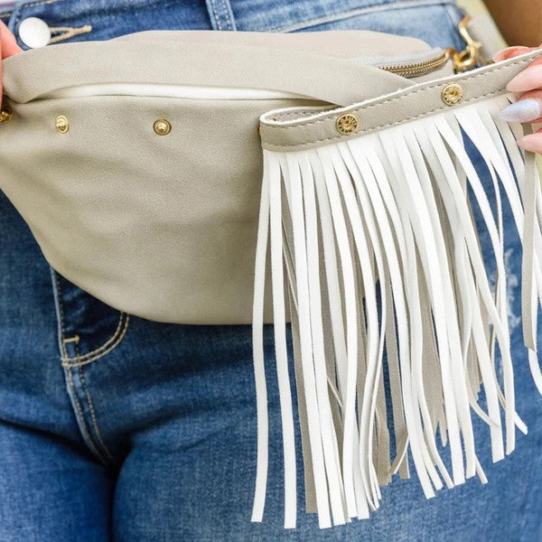 Fringed Or Not Suede Sling Bag